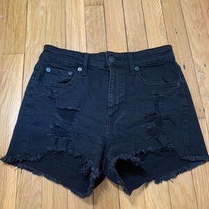 Vintage aéropostal black jean shorts; size 6; has holes